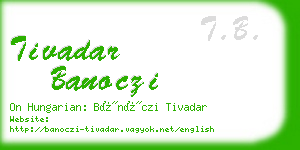 tivadar banoczi business card